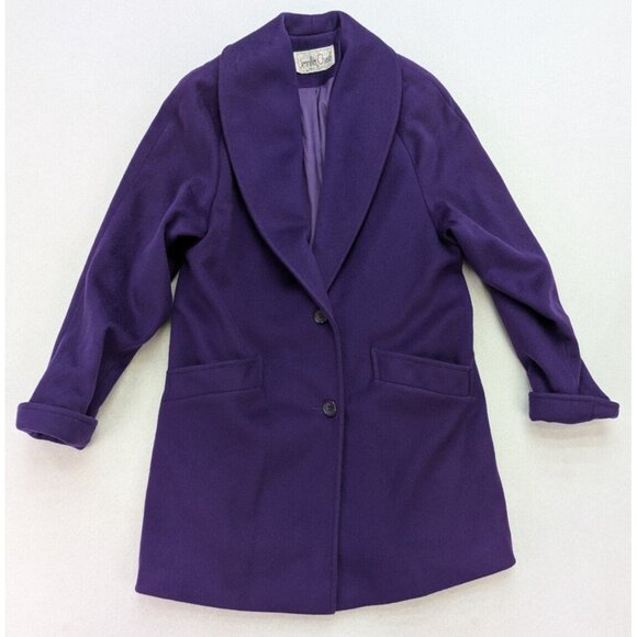Jennifer Chase Vintage Women's Coat Size Small Purple 100% Wool - Picture 2 of 16